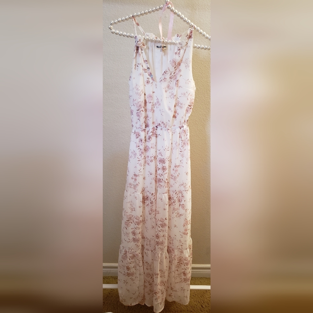 Wallflower Dress with Pink Floral Design
